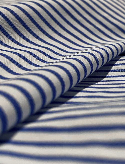 Commando Classic Printed Sleeveless Button Down Bodysuit In Blue/white Stripe