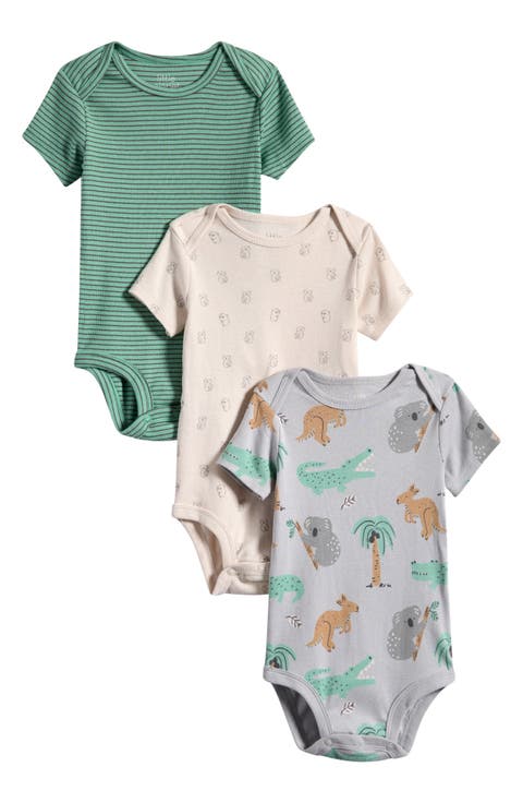 3-Pack Assorted Organic Cotton Bodysuits (Baby)