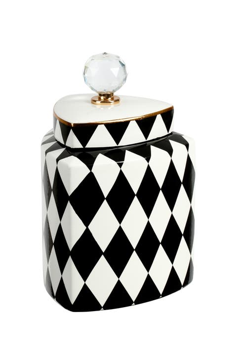 9" Harlequin Jar with Lid, Small