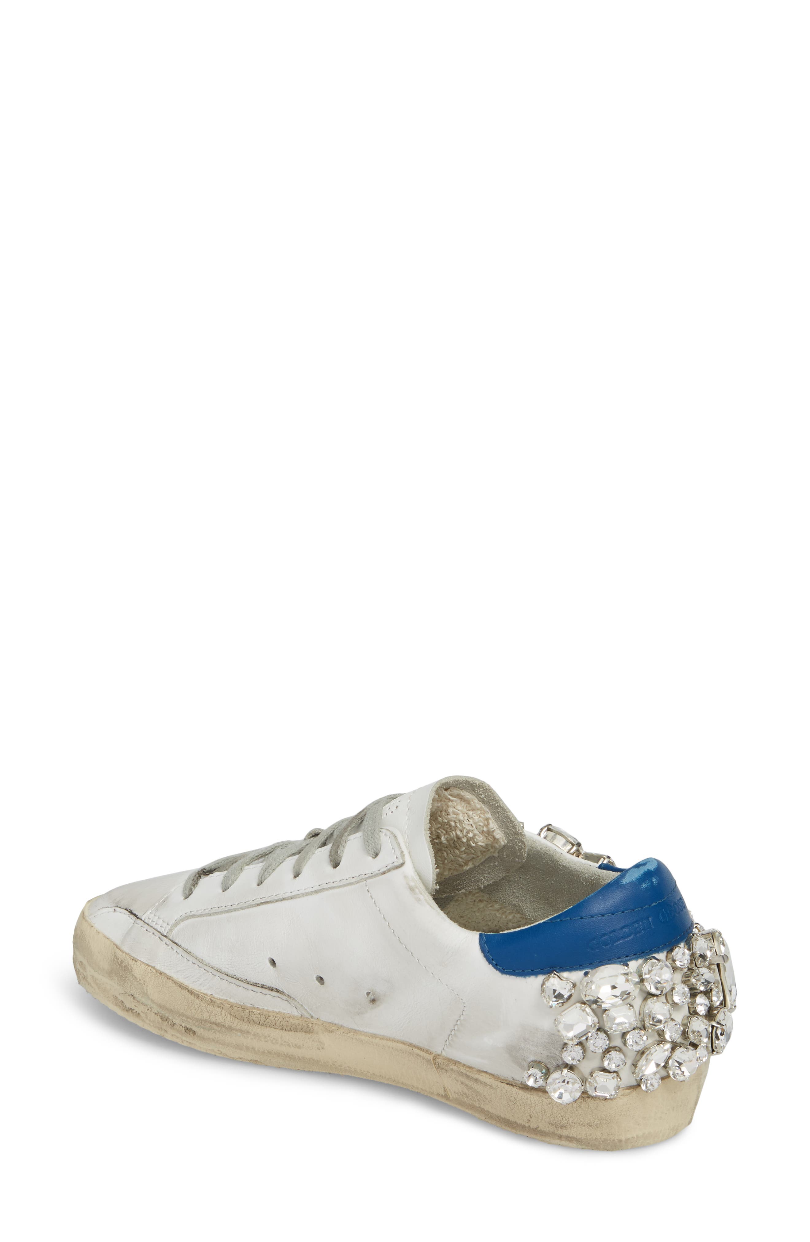 Superstar Embellished Sneaker, Alternate, color, WHITE/ GREY