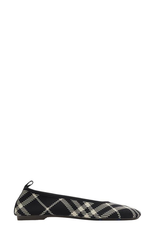 Burberry Baby Check Knit Ballerina Flat
