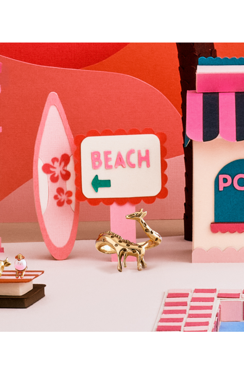 Hey Harper Giraffe Ring, Alternate, color, Gold