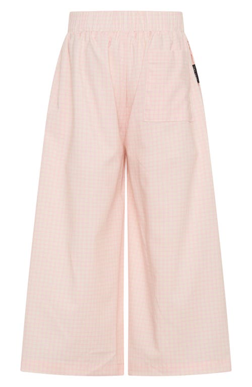 Tiny Tribe Kids' Tie Belt Wide Leg Pants In Pink
