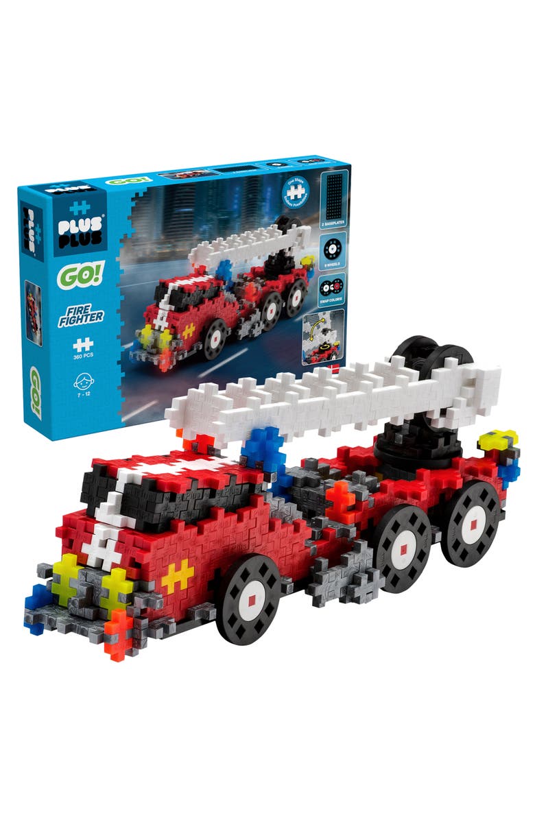 Plus-Plus USA USA Go! Firefighter & Rescue Playset, Main, color, 