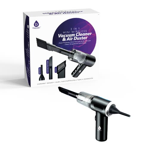 2-in-1 Mini Wireless Vacuum Cleaner & Air Duster Powerful, Portable & Rechargeable