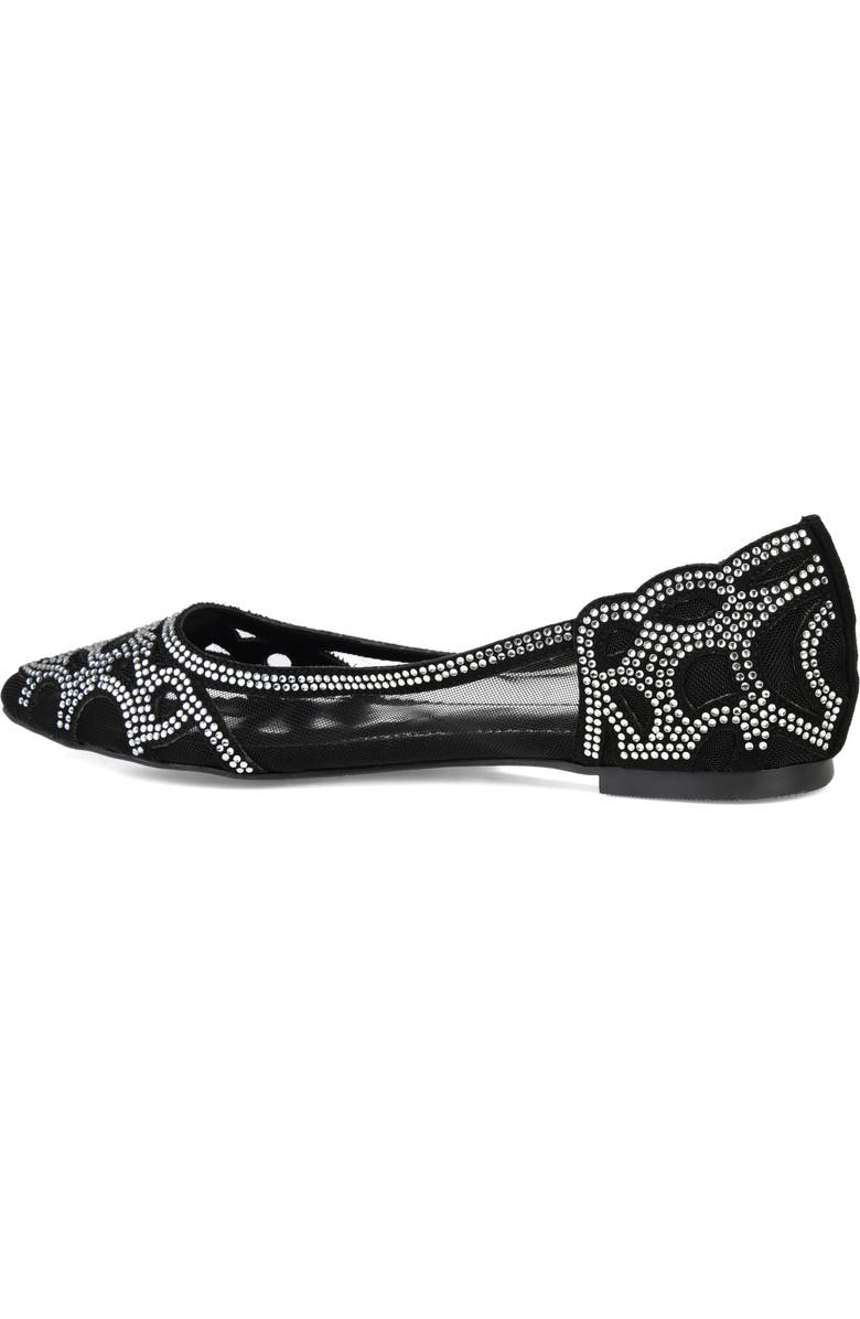 Journee Collection Batavia Rhinestone Flat, Alternate, color, Black