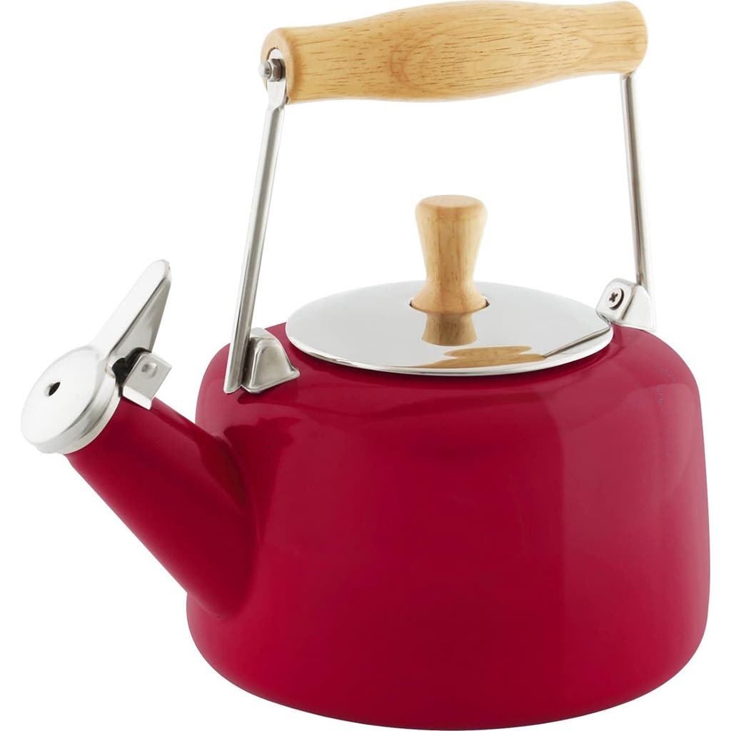 Chantal 1.4-quart Enamel-on-steel Sven Teakettle In Red