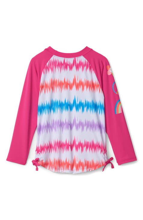 Kids' Tie Dye Long Sleeve Rashguard Swim Top (Little Kid)