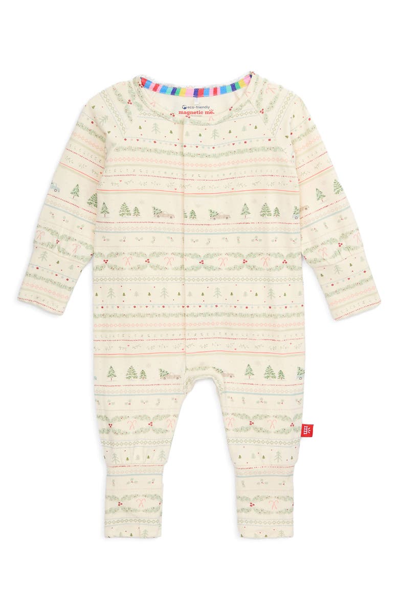 Magnetic Me Time of Wonder Convertible Magnetic Romper, Alternate, color, Beige