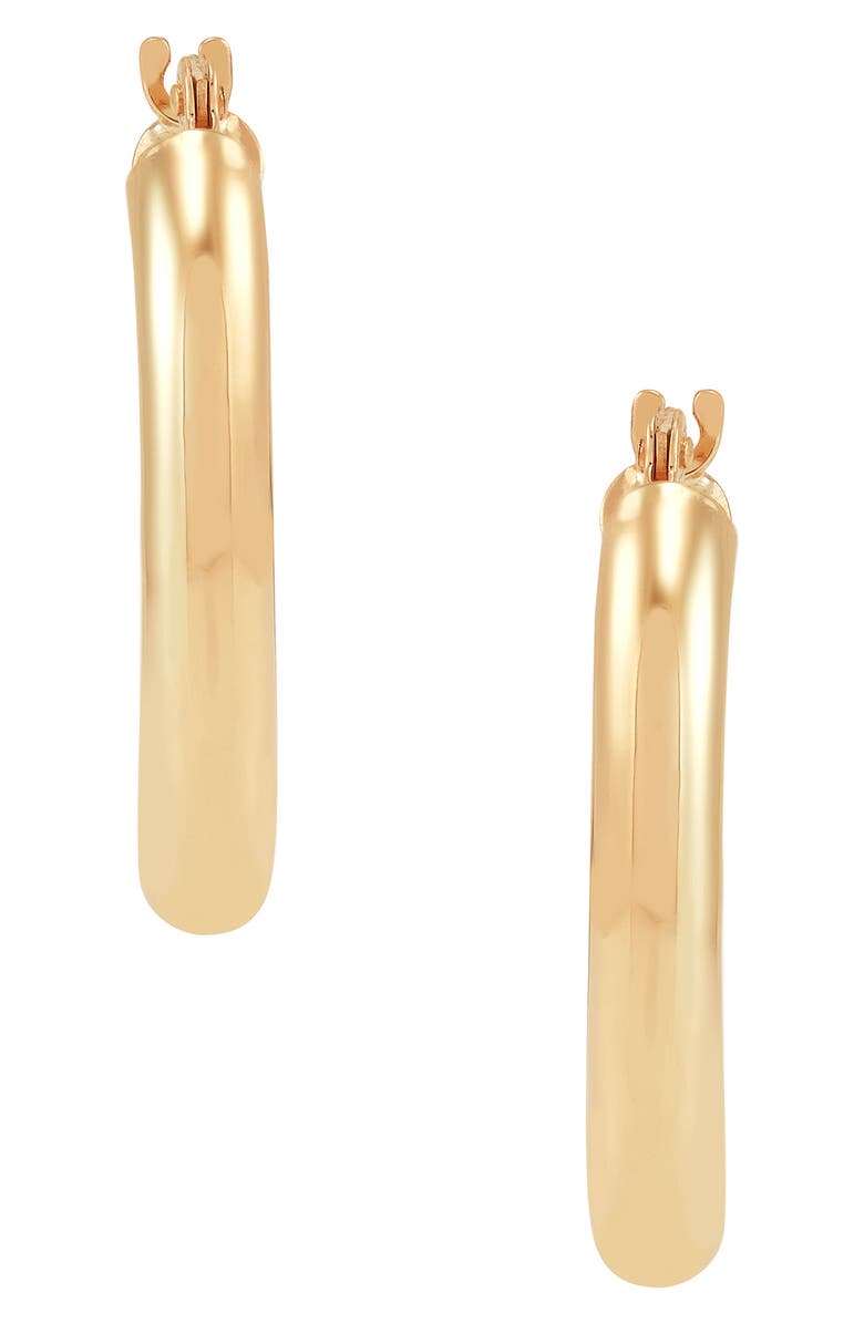 Frankie & Zoe Oval Hoop Earrings, Alternate, color, Yellow Gold