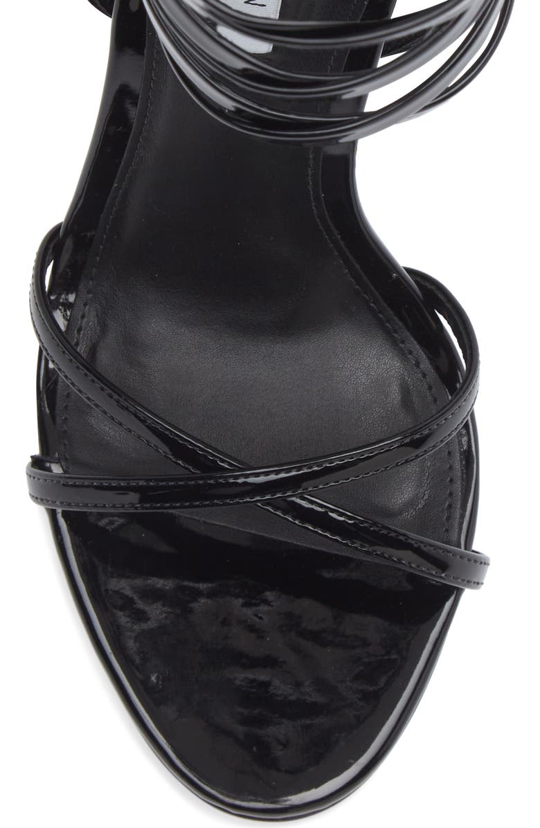 Steve Madden Neri Wrap Heeled Sandal, Alternate, color, Black Patent