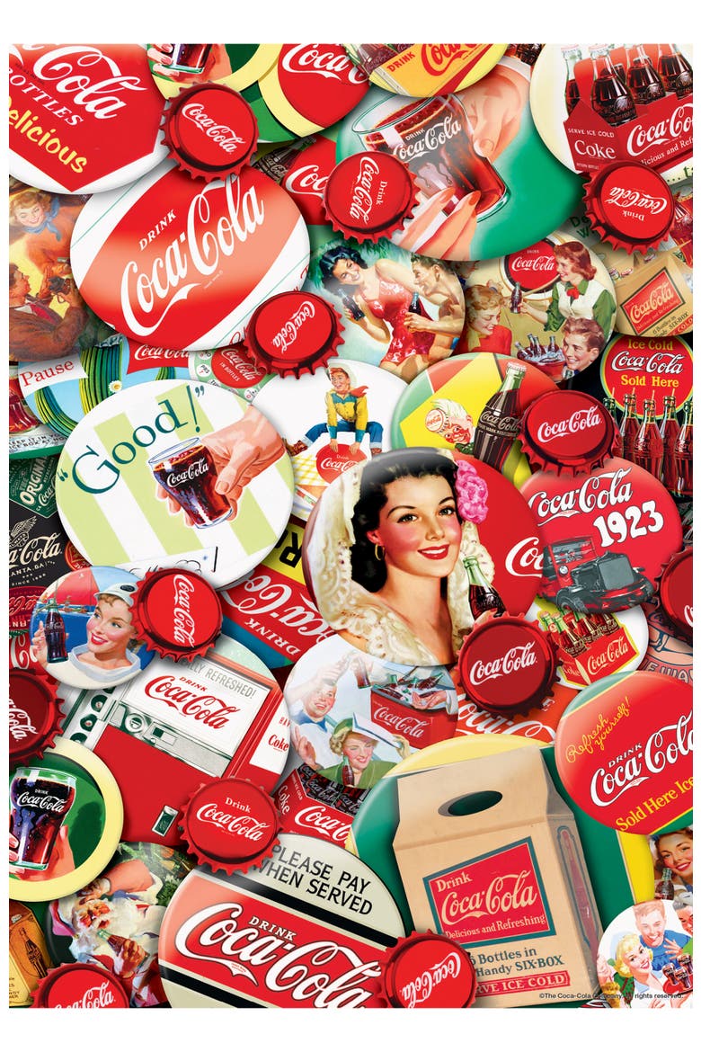 Coca-Cola Caps 1000 Piece Small Puzzle, Alternate, color, Multicolor