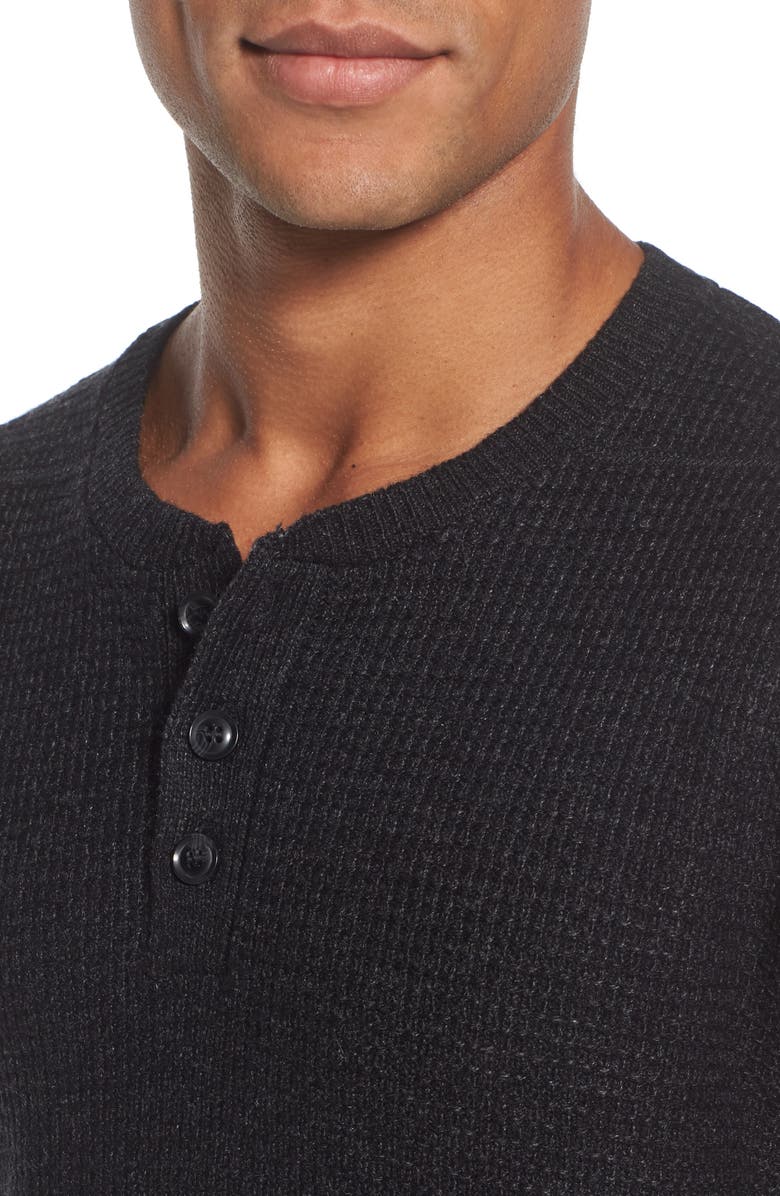 Schott NYC Thermal Henley, Alternate, color, Black
