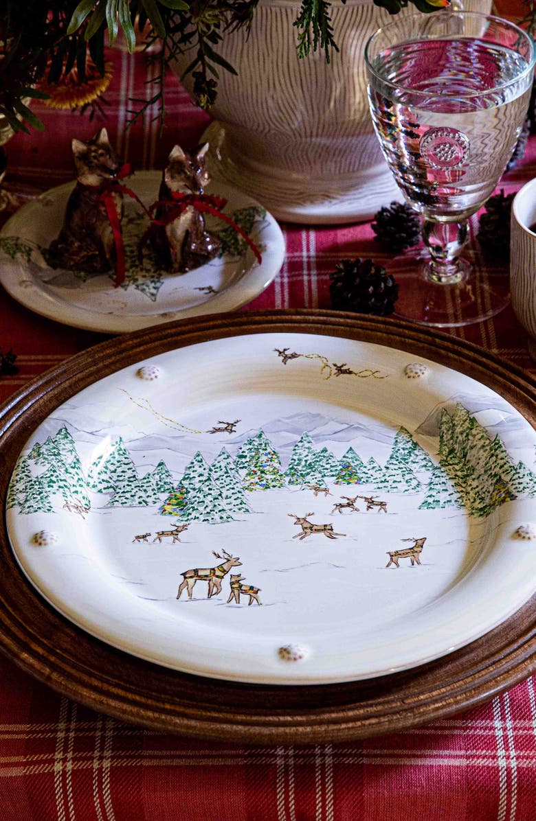 Juliska Berry & Thread North Pole Dinner Plate, Alternate, color, White Multi
