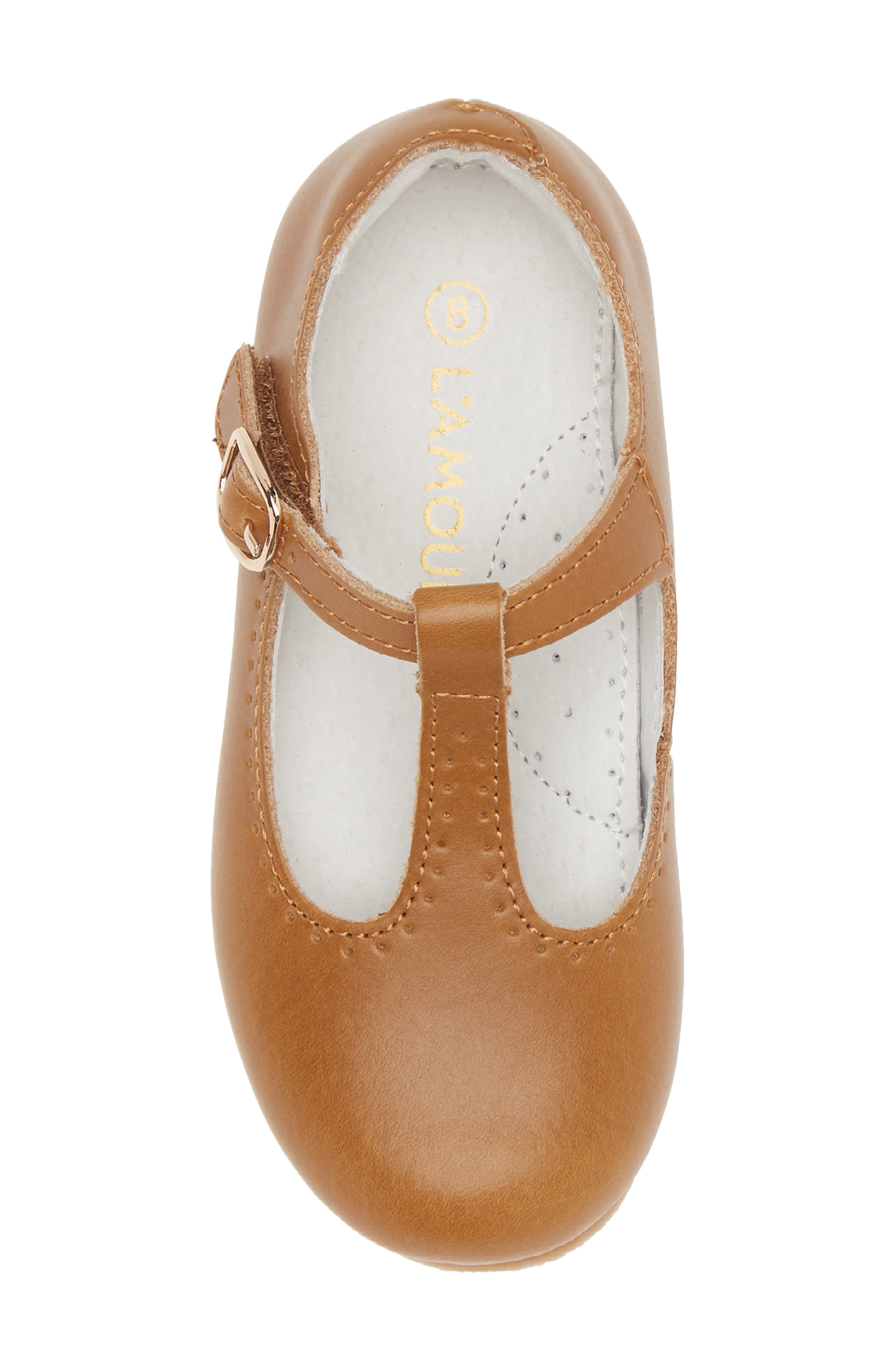 Kids' Eleanor T-Strap Shoe, Alternate, color, CAMEL