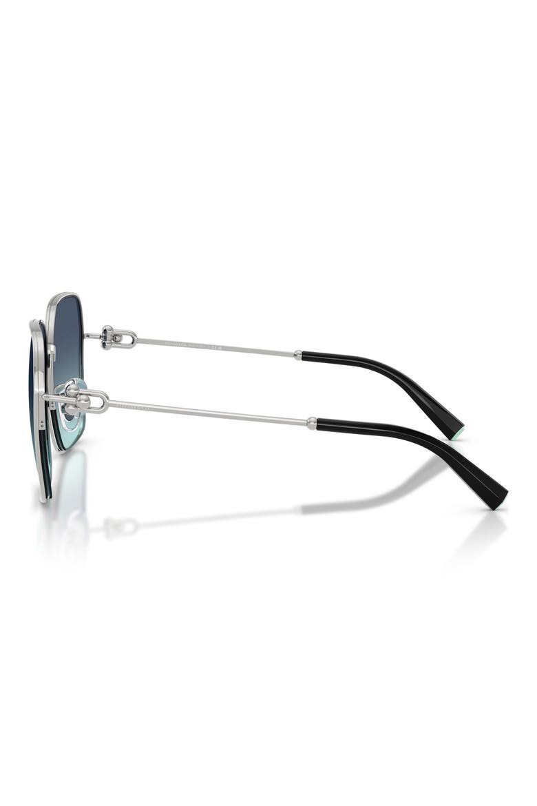 60mm Gradient Square Sunglasses, Alternate, color, SILVER/ AZURE GRADIENT BLUE