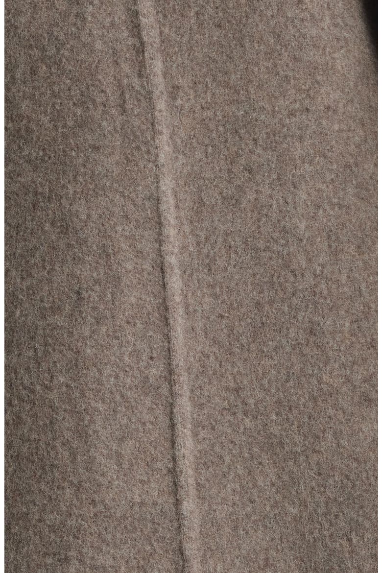 Shawl Collar Double Woven Wool Longline Vest, Alternate, color, TAUPE