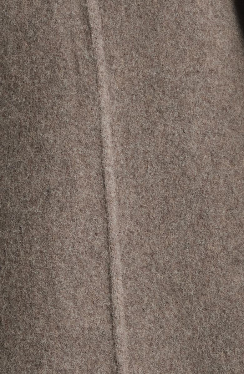 Eileen Fisher Shawl Collar Double Woven Wool Longline Vest, Alternate, color, Taupe