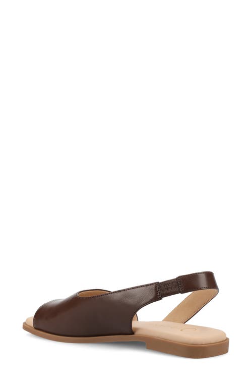 Journee Collection Brinsley Slingback Sandal In Brown Pu