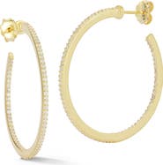 SPHERA MILANO 1.4-Inch Cubic Zirconia Hoop Earrings