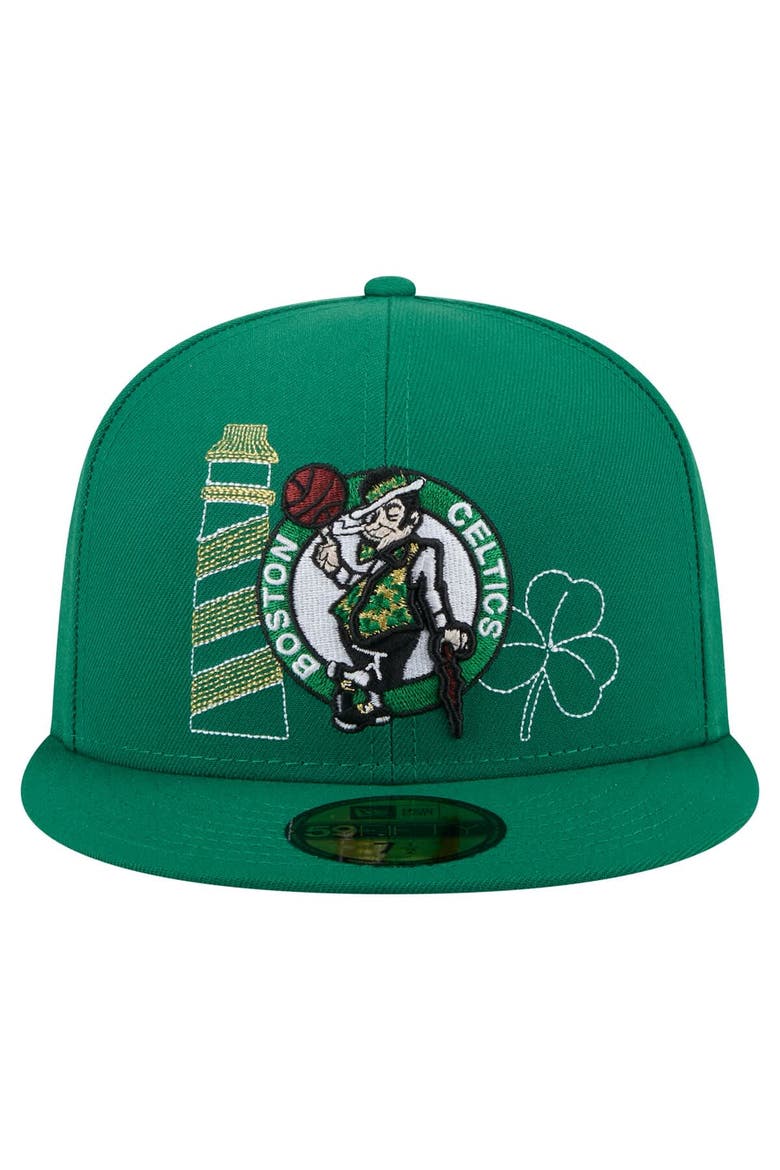 Men's New Era Kelly Green Boston Celtics State Stitch 59FIFTY Fitted Hat, Alternate, color, Kelly Green