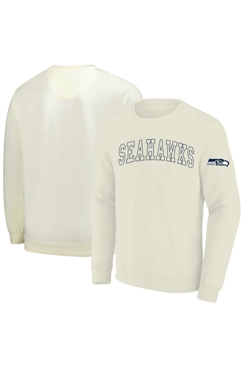 Men's Profile Cream Seattle Seahawks Big & Tall Fleece Sweatshirt, Main, color, Cream