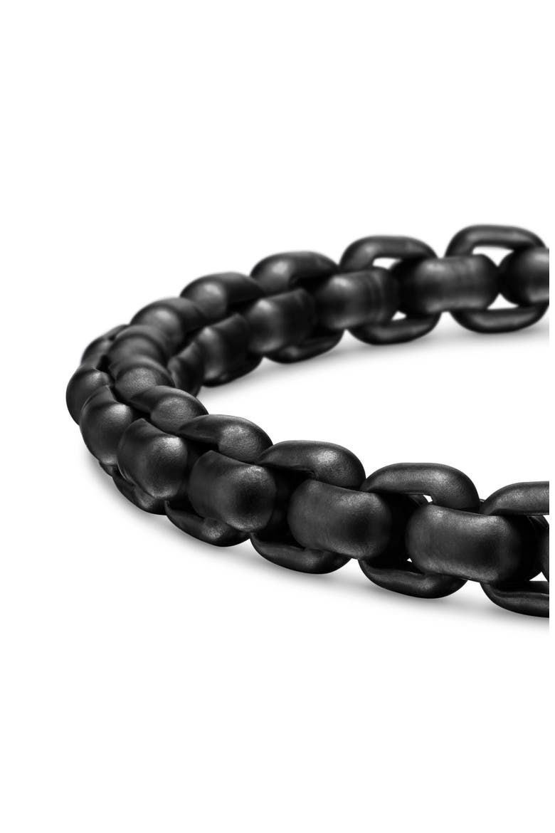 Box Chain Bracelet in Stainless Steel & Sterling Silver, 7.3mm, Alternate, color, STAINLESS STEEL W/ PVD