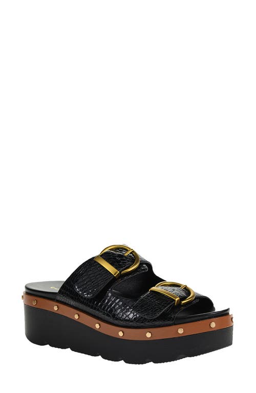 Shop Chinese Laundry Surf's Up Platform Slide Sandal In Black