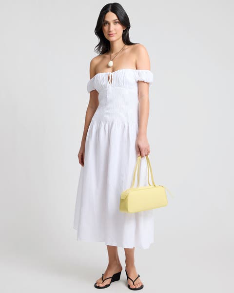 Off-Shoulder Midi Dress