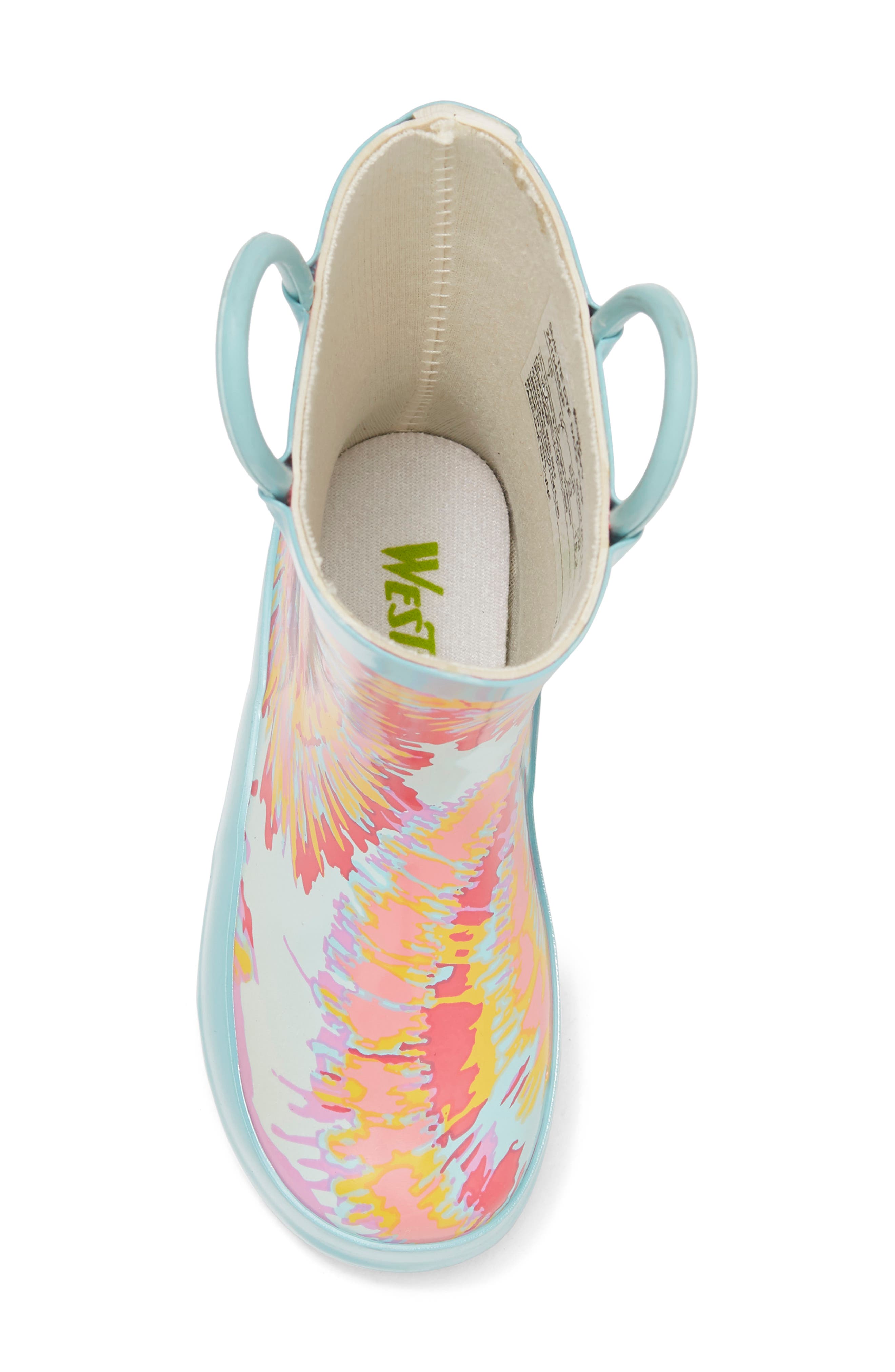 Western Chief Kids' Tie Dye Print Lug Rain Boot, Alternate, color, 