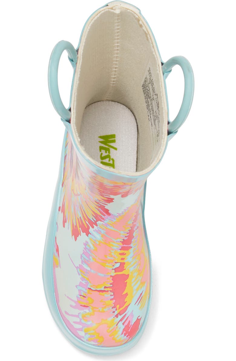 Western Chief Kids' Tie Dye Print Lug Rain Boot, Alternate, color,