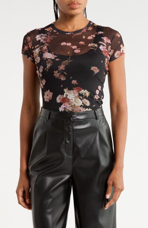 Ellie Floral Mesh T-Shirt
