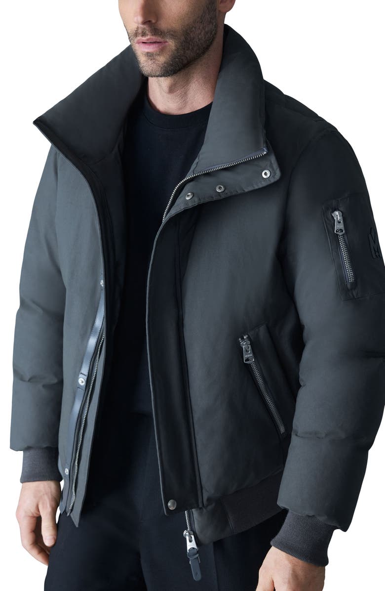Mackage Iker-Z Water Resistant Quilted Down Puffer Jacket with Removable Hood, Alternate, color, Carbon