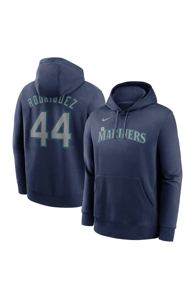 Nike Men's Nike Julio Rodríguez Navy Seattle Mariners Player Name & Number Club Fleece Pullover Hoodie, Main, color, Navy