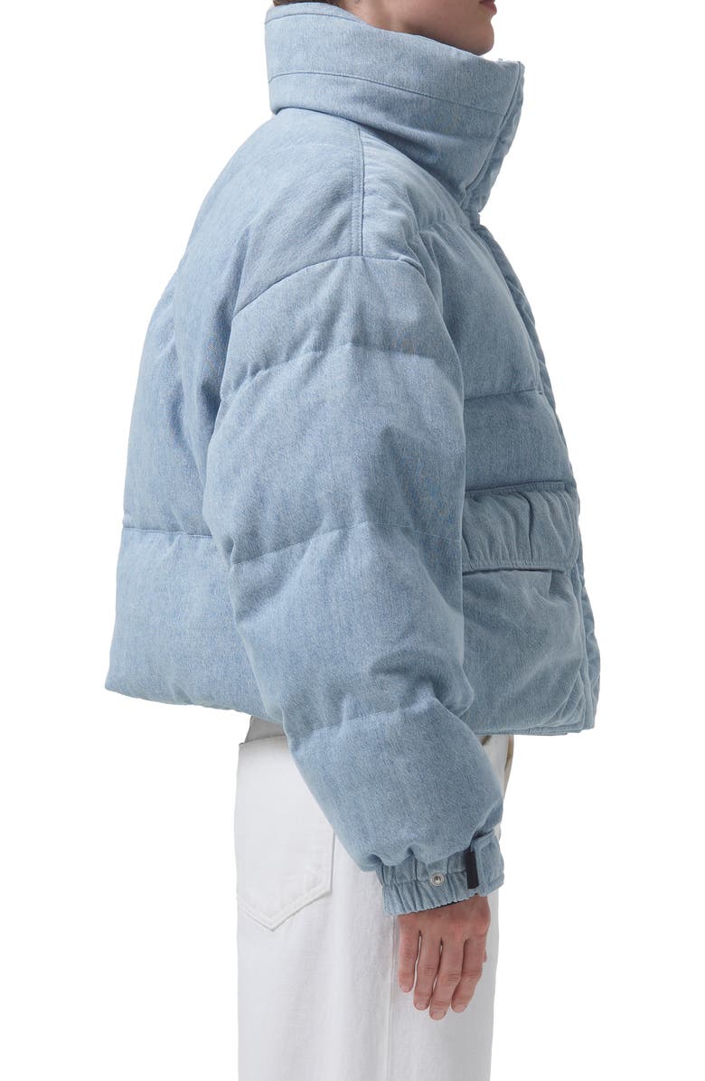 AGOLDE Nova Organic Cotton Denim Puffer Jacket, Alternate, color,