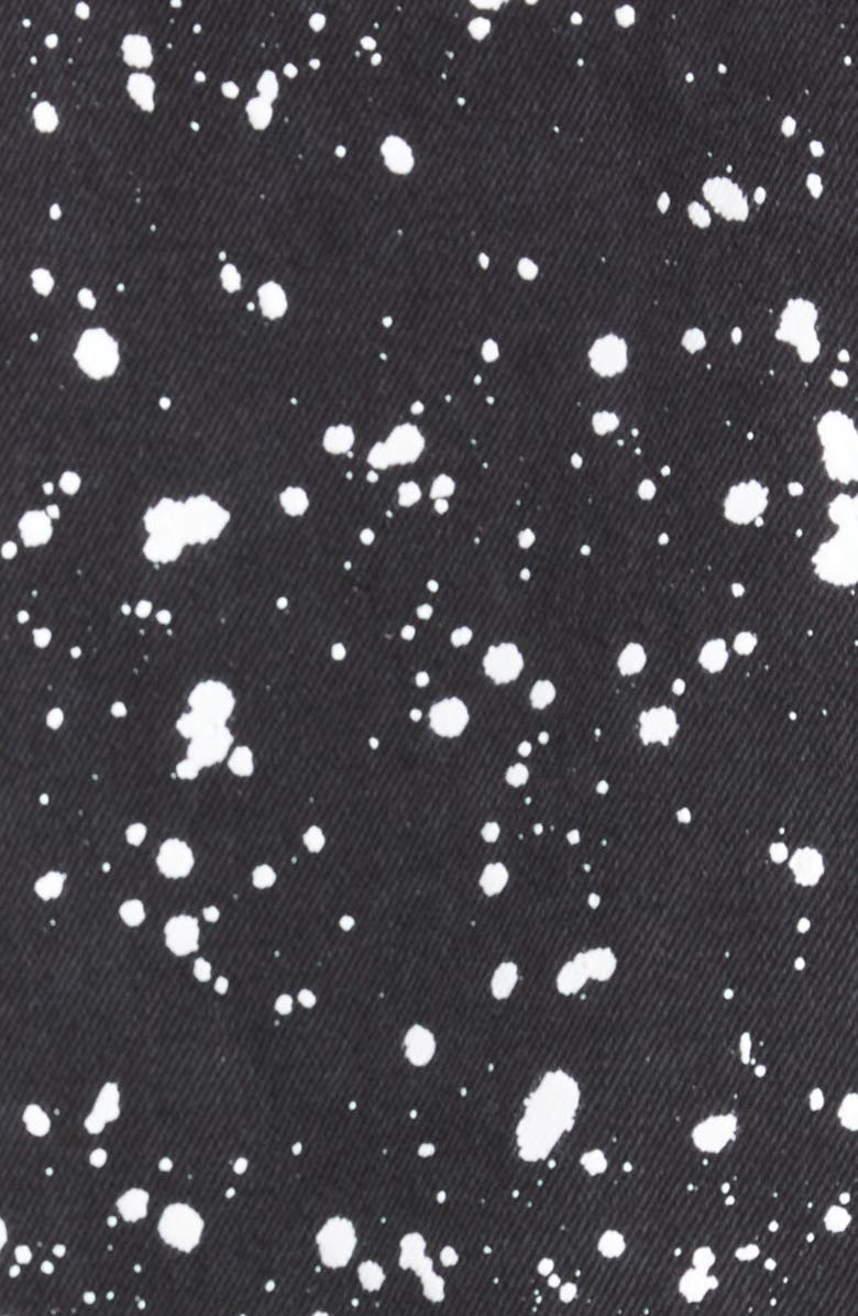 Off-White Men's Diag Outline Paint Spatter Denim Jacket, Alternate, color, 