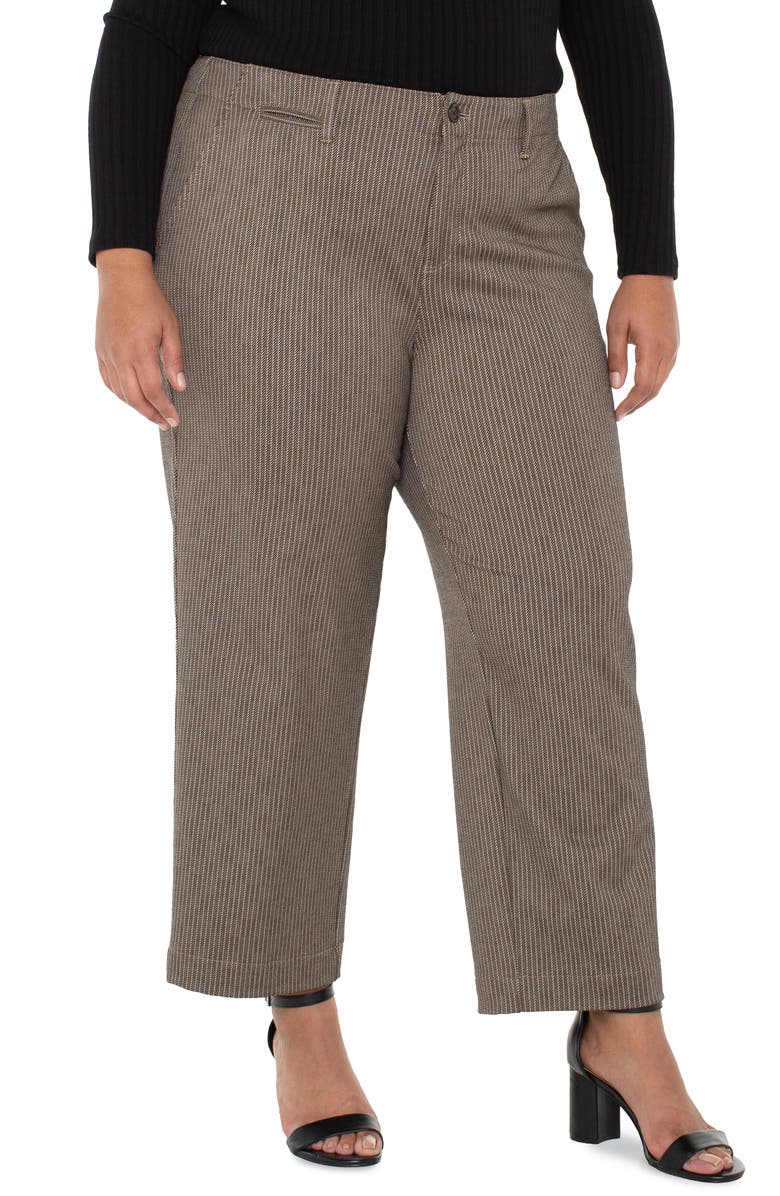 Liverpool Los Angeles Stripe Crop Wide Leg Pants, Alternate, color,