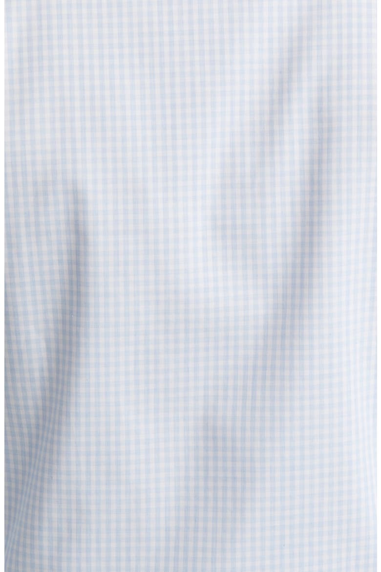 Trim Fit Heathered Gingham Dress Shirt, Alternate, color, LIGHT BLUE