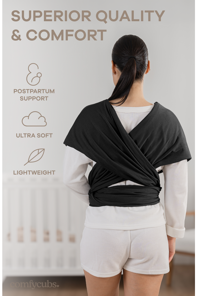 Baby Wrap Carrier, Alternate, color, Black