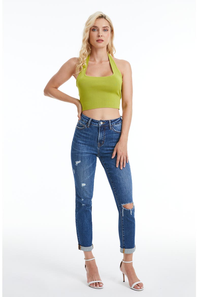 High Waist Ripped Straight Leg Jeans, Alternate, color, MILLYROCK