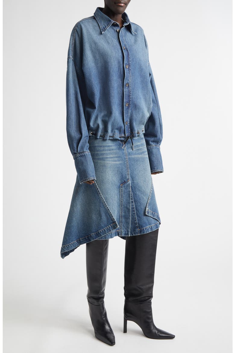 The Leland Drawstring Denim Shirt, Alternate, color, DAKOTA WASH