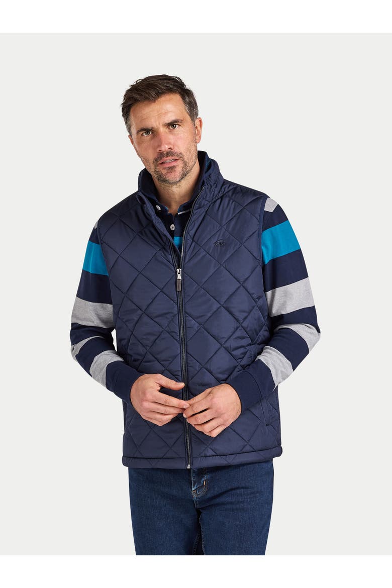 Quilted Gilet, Alternate, color, Navy