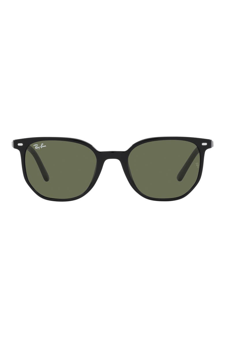 52mm Square Sunglasses, Main, color, BLACK