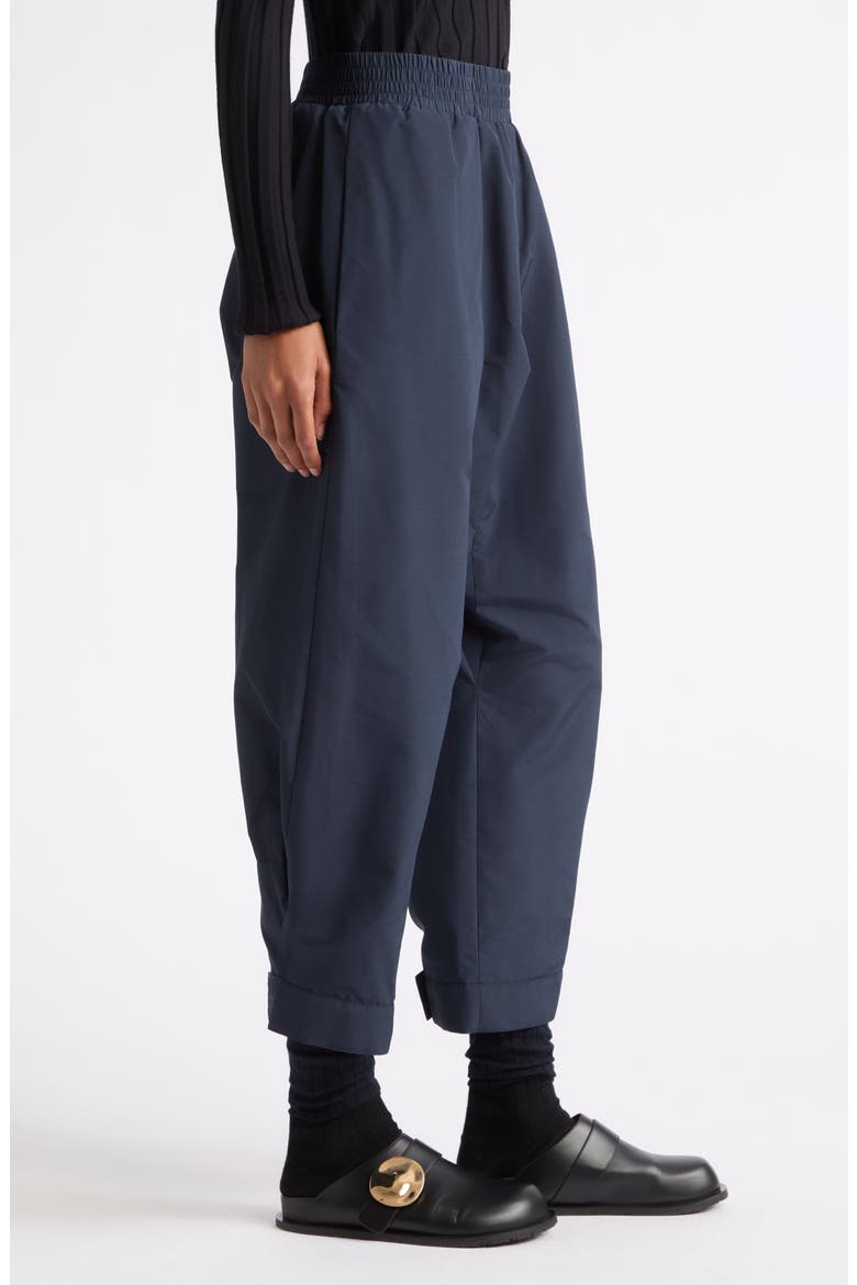 Wide Leg Nylon Trousers, Alternate, color, NAVY