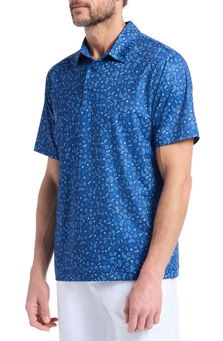 Robert Graham Bandana Drinks Knit Polo, Alternate, color,