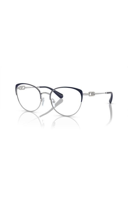 Emporio Armani 51mm Cat Eye Optical Glasses In Brown