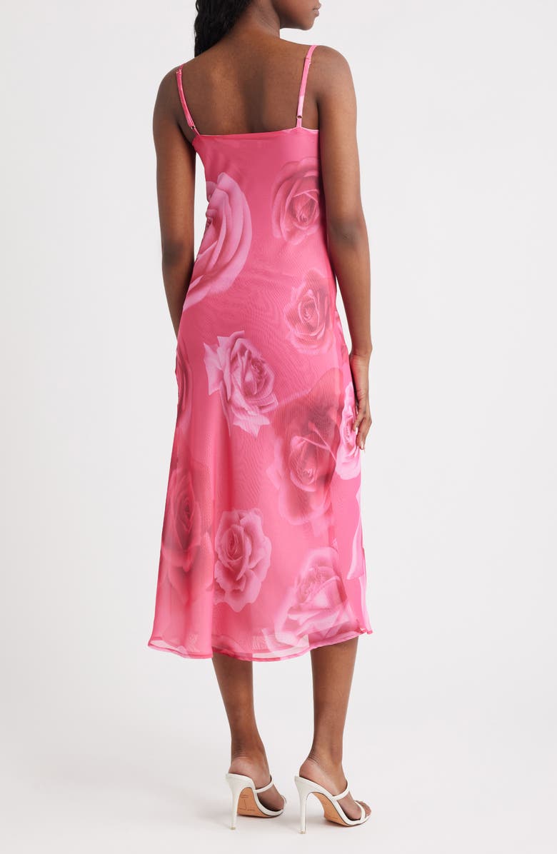 Bella Venice Avani Floral Midi Slipdress, Alternate, color, Pink Rose