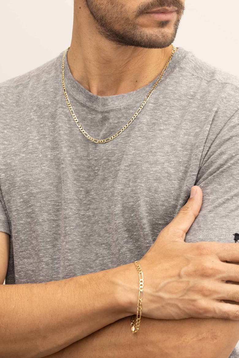 Men's Florentine Figaro Bold Chain in 14K Gold, Alternate, color, 14K Yellow Gold
