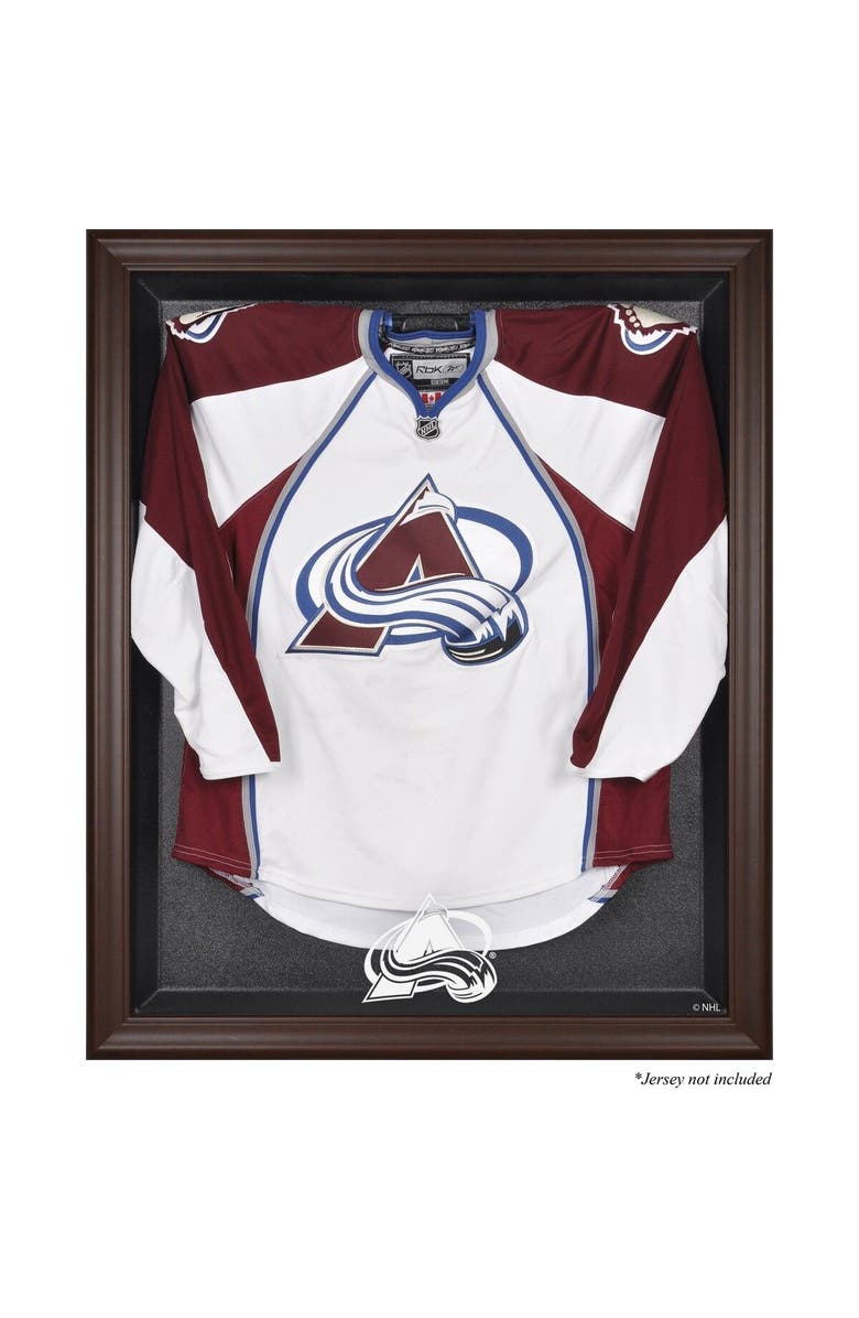 FANATICS AUTHENTIC Colorado Avalanche Brown Framed Logo Jersey Display Case, Main, color, 
