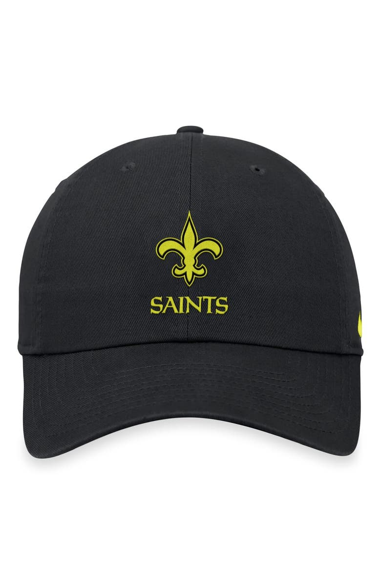 Nike Men's Nike Anthracite New Orleans Saints Heritage86 Volt Adjustable Hat, Alternate, color,